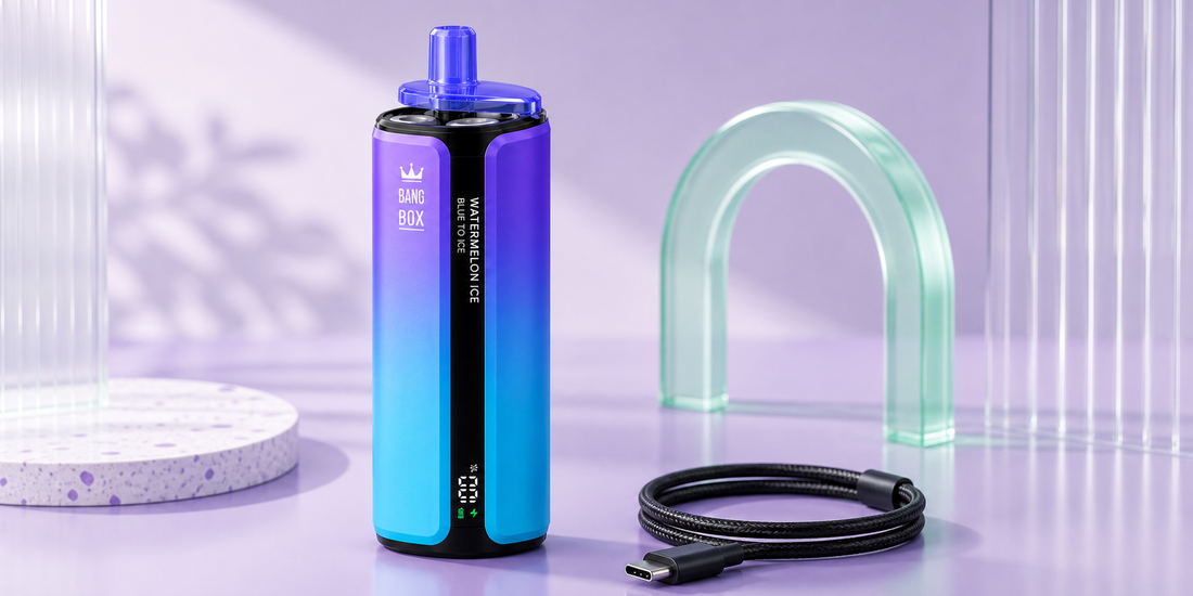 Bang Box 160K vape recarregável alto e fino com cabo USB-C