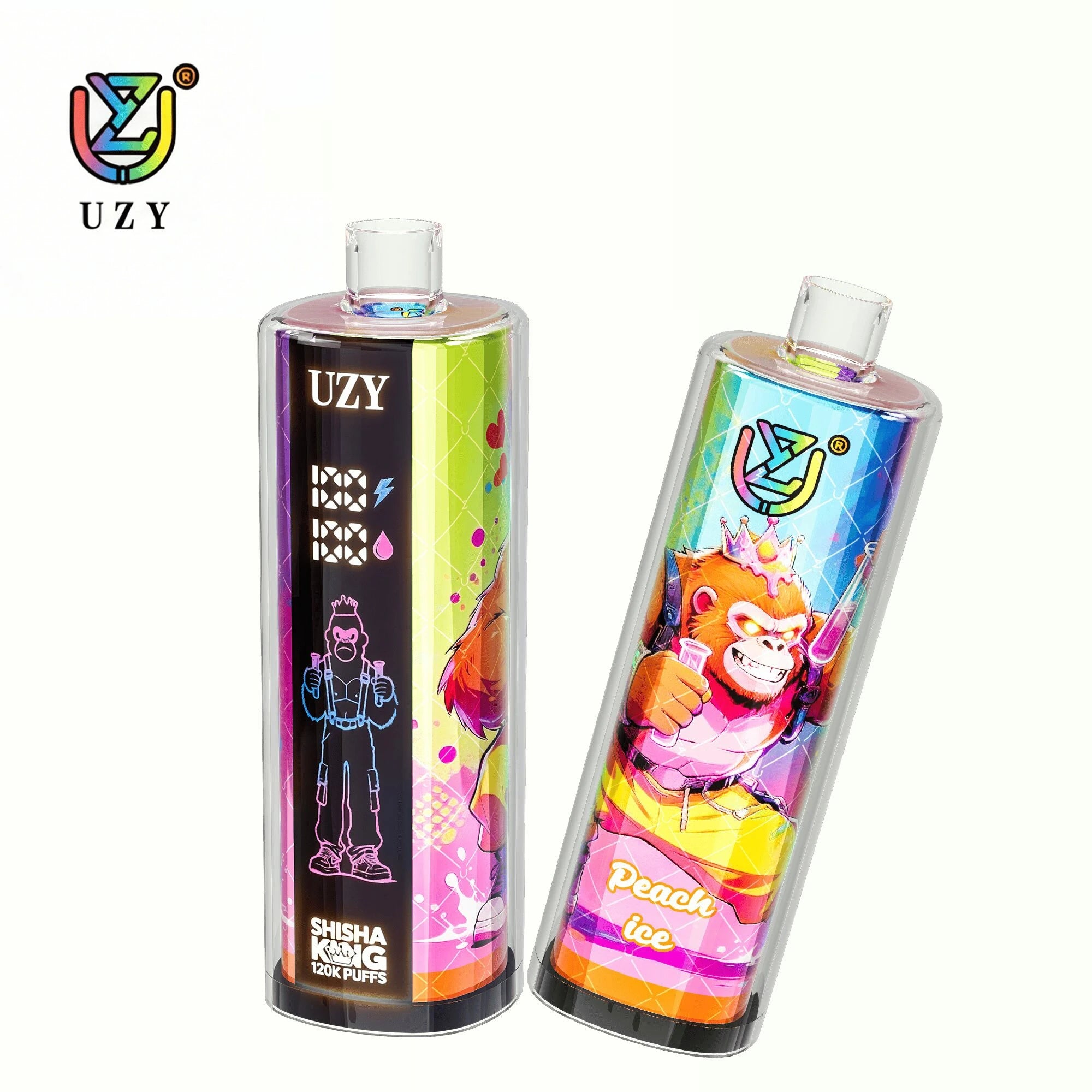 UZY Shisha Hookah King 120.000 Puffs - Capacidade 80ml E-líquido, 12 Sabores Premium Disponíveis