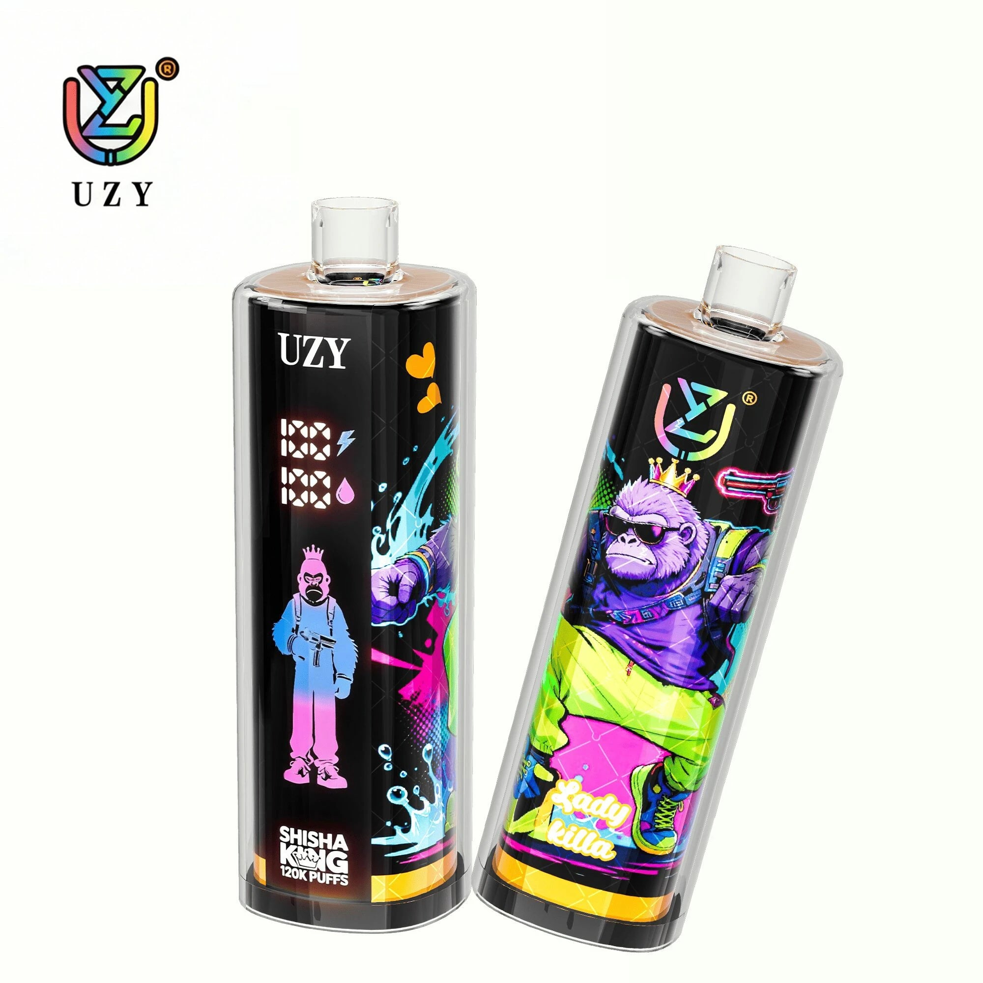 UZY Shisha Hookah King 120.000 Puffs - Bateria Recarregável Type-C com Autonomia Prolongada