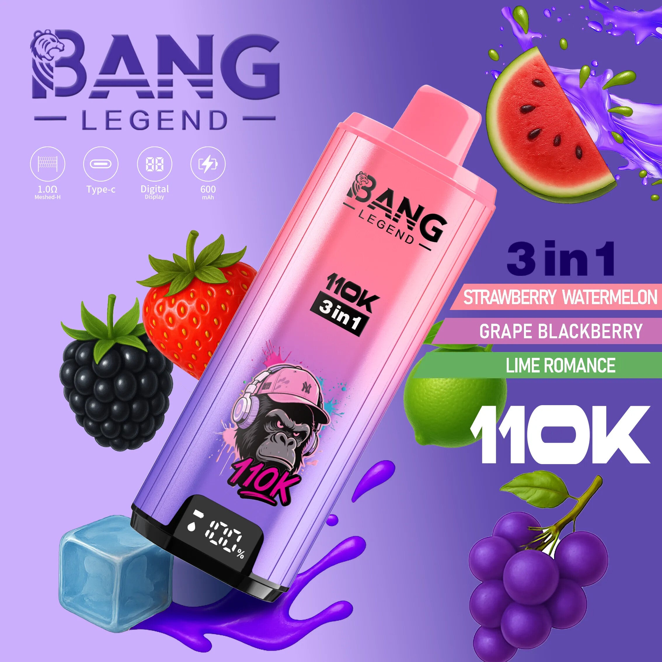 Bang Legend 110K Puffs Vape Descartavel Maior Duracao Disponivel Portugal