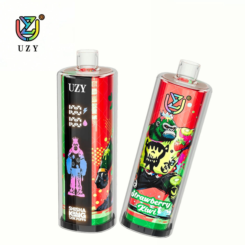 UZY Shisha Hookah King 120.000 Puffs - Guia Completo de Sabores Crystal, 12 Combinacoes Únicas