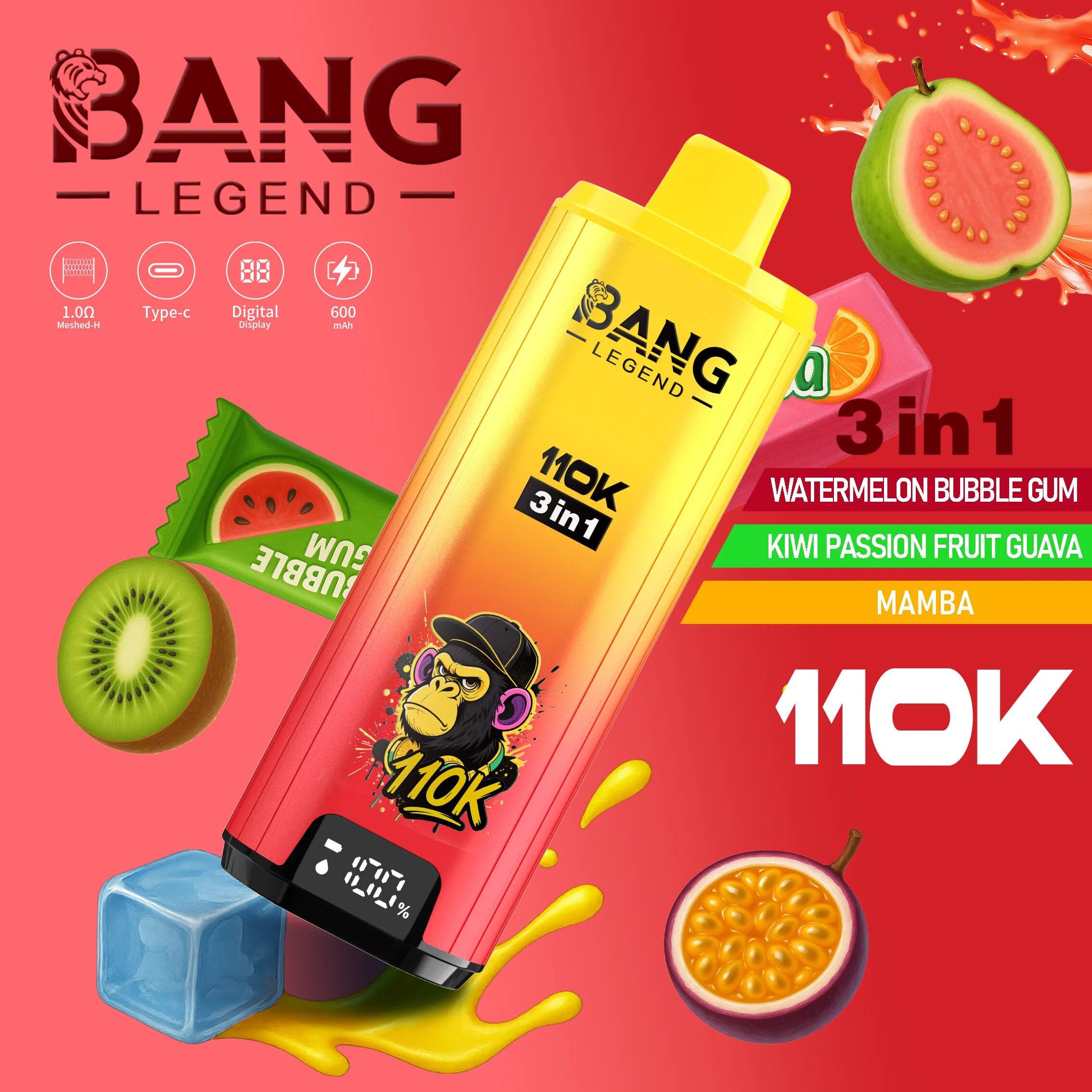 Bang Legend 110K Puffs Atacado Grossista Vape Portugal WhatsApp