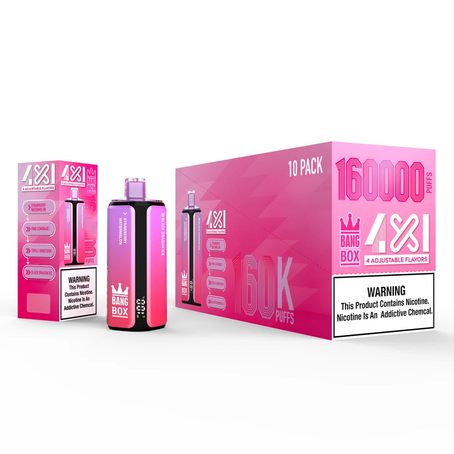 Bang Box 160K Puffs 4 Sabores Intercambiaveis Vape Pen Descartavel Portugal
