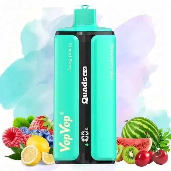 VopVop Quads 120.000 Puffs 4 em 1 - Especificações Técnicas 48ml E-líquido e Airflow Ajustavel
