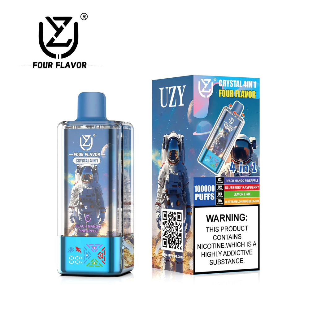 UZY 100.000 Puffs Crystal 4 em 1 - quatro sabores rotativos num só vape