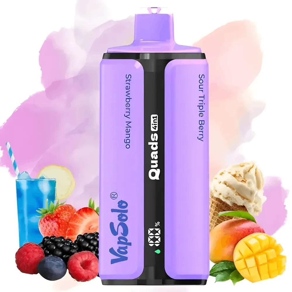Vapsolo Quads 80.000 Puffs | Vape Descartável Recarregável 4 em 1