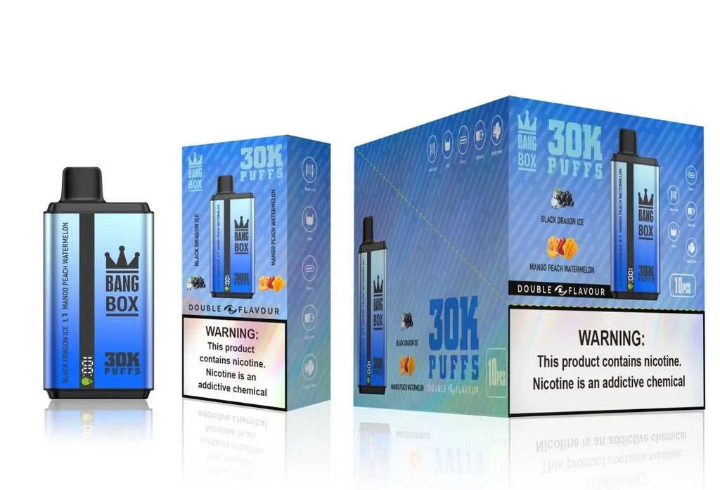 Bang Box 30000 Puffs Vape Recarregável Sabor Duplo - Caixa Display 10 Unidades Compra em Quantidade