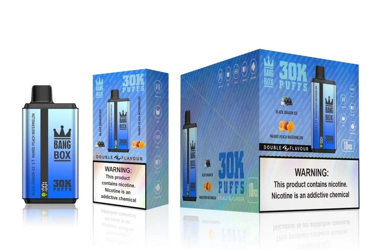 Bang Box 30000 Puffs Vape Recarregável Sabor Duplo - Caixa Display 10 Unidades Compra em Quantidade