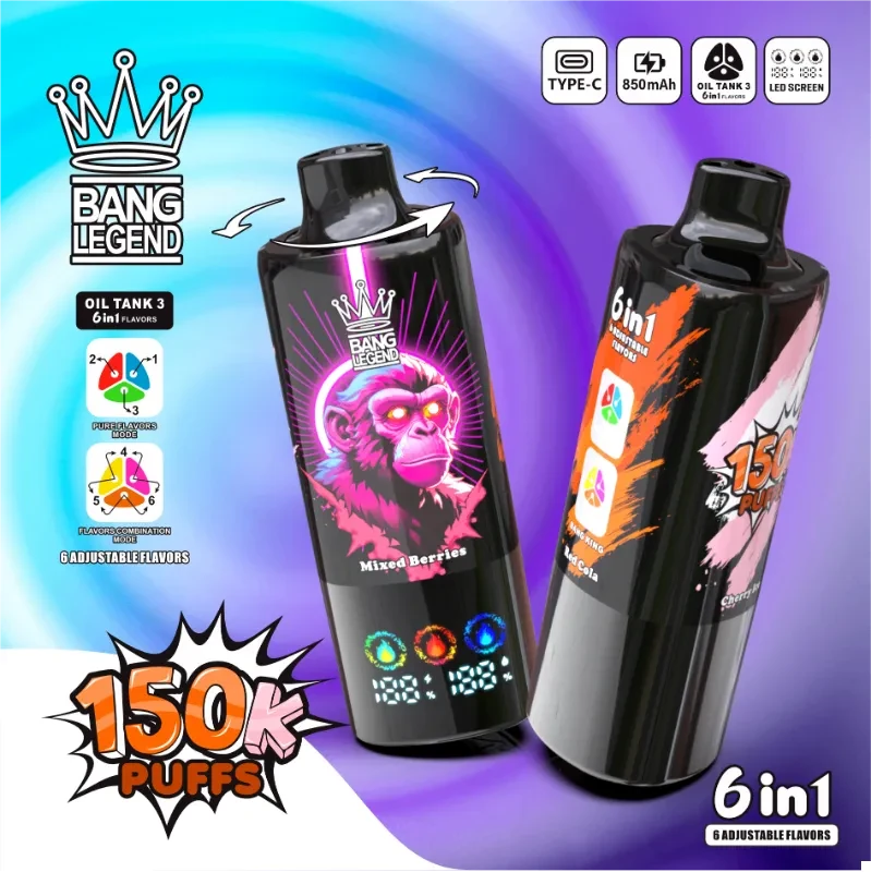 Bang Legend 150K Vape 6 em 1 Entrega 3-5 Dias Uteis CTT Portugal