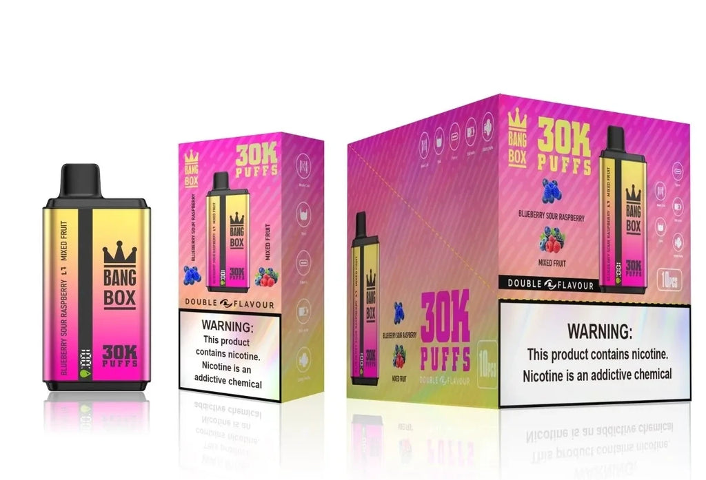 Bang Box 30000 Puffs Vape Descartável Sabor Duplo - Opções Nicotina 0% 2% 3% 5% Baixo Teor