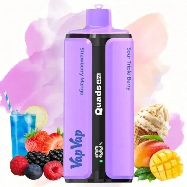 VopVop Quads 120.000 Puffs 4 em 1 - Tecnologia Quad Mesh Coil 1.0 Ohm para Vapor Denso e Intenso