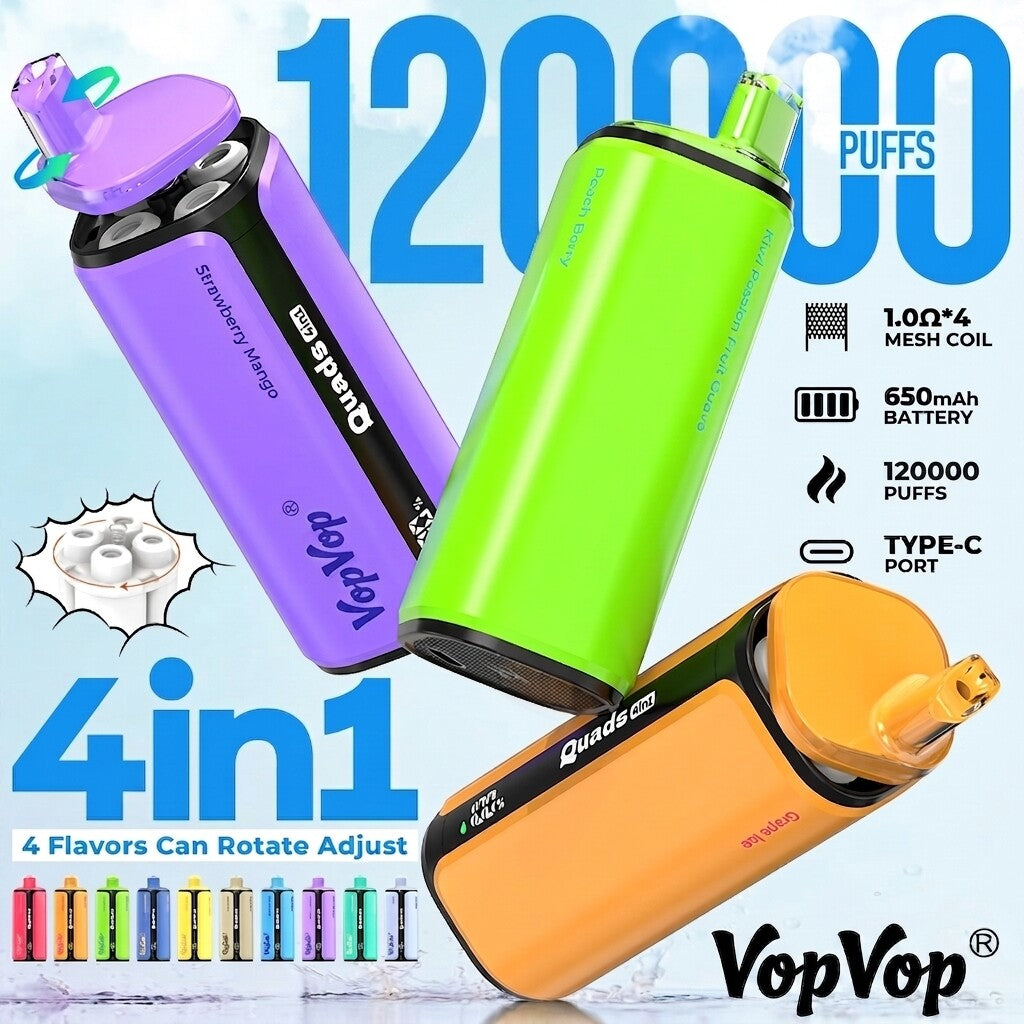 VopVop Quads 120.000 Puffs 4 em 1 - Vista Geral do Produto