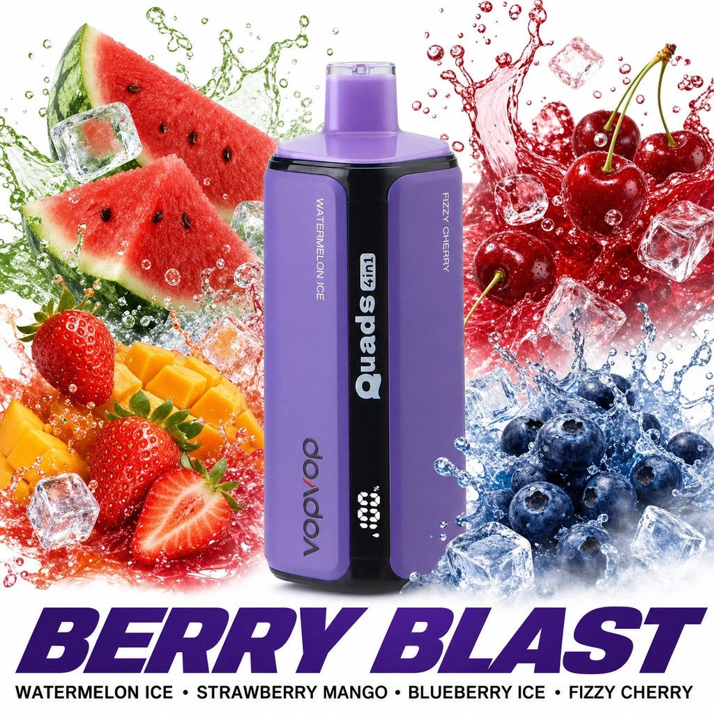 VopVop Quads 120.000 Puffs 4 em 1 - Caixa Display 10 Unidades, Compra em Quantidade Portugal