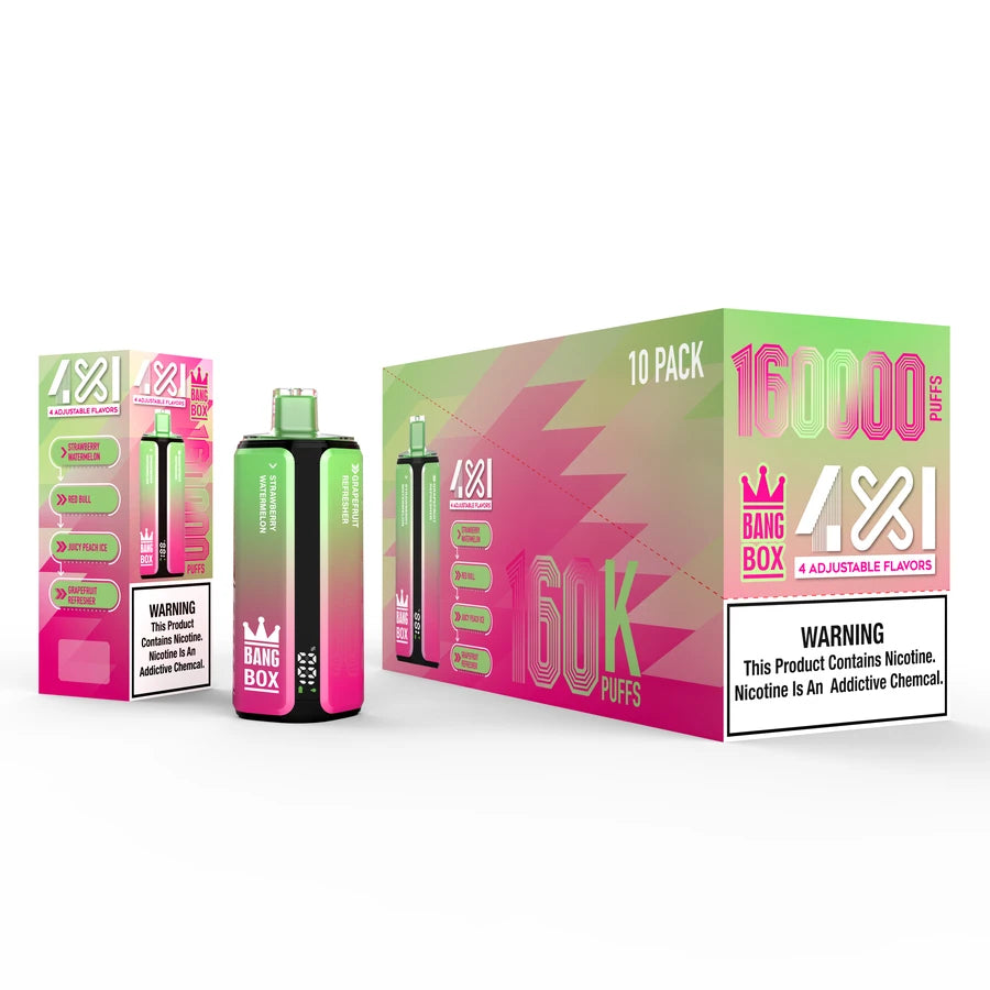 Bang Box 160K Puffs Ecra LED Inteligente Nivel Bateria E-liquido Portugal