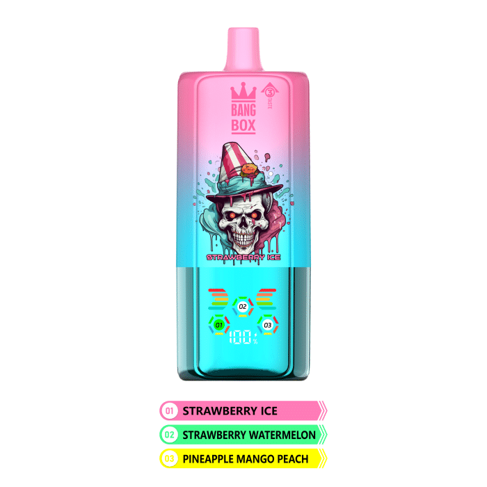 Bang Box 80.000 Puffs Vape Descartável 3 em 1 - Sabores Uva Gelada, Limonada e Framboesa Azul