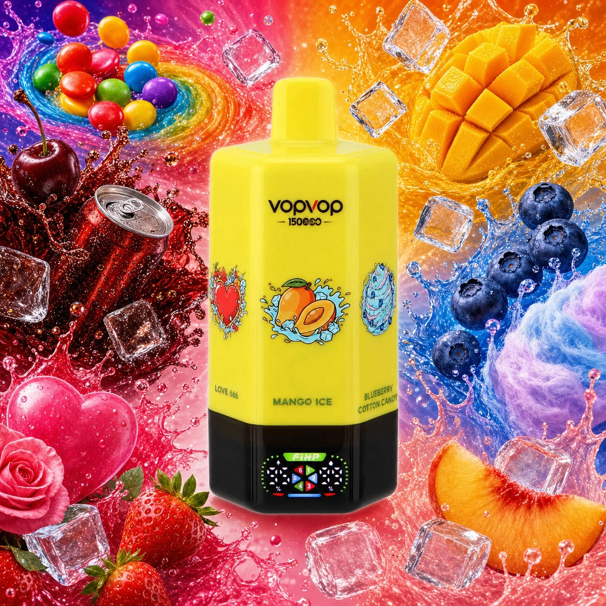 VOPVOP 150.000 Puffs 6 em 1 - Design Ergonómico Compacto, Porta Facilmente no Bolso ou Mala Portugal