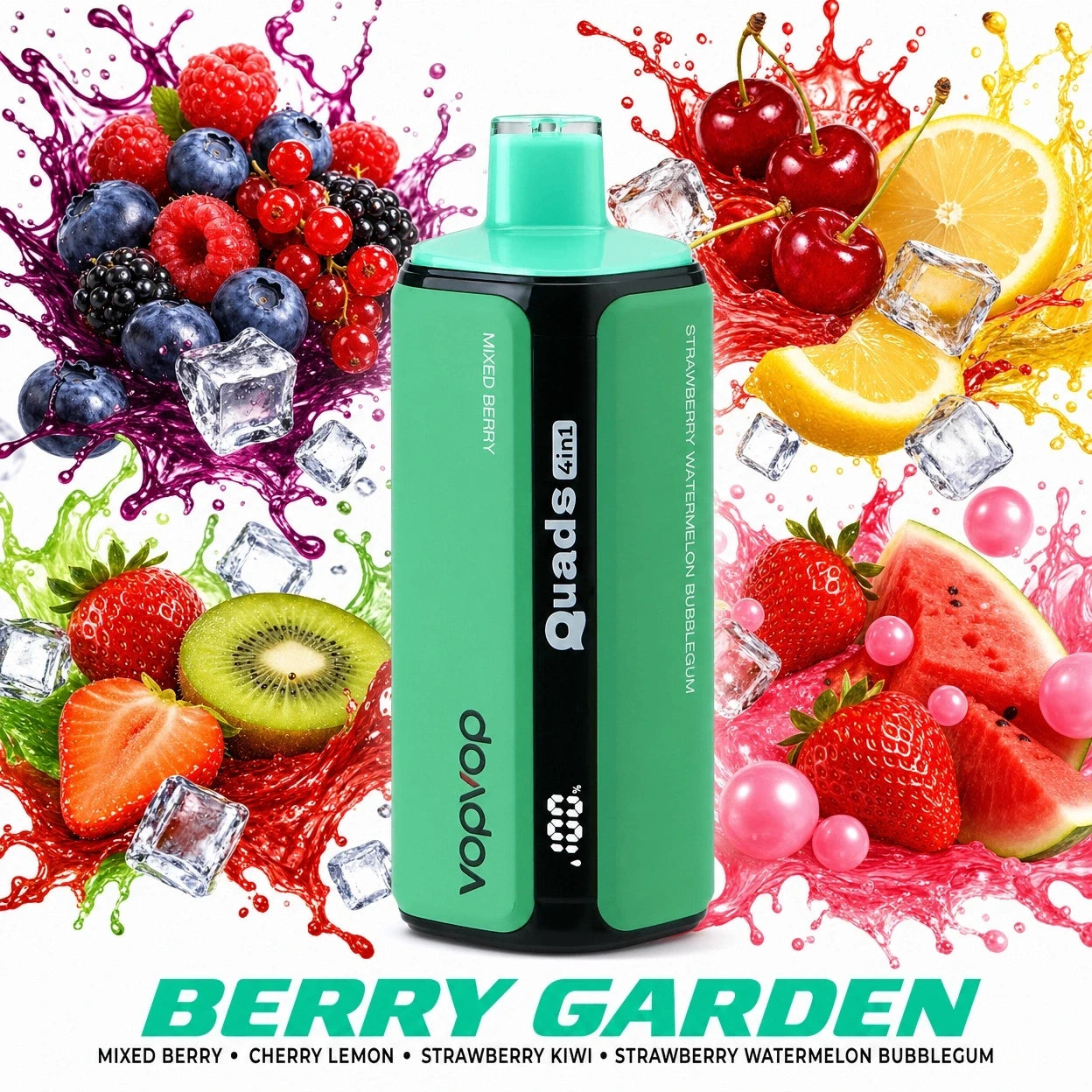 VopVop Quads 120.000 Puffs 4 em 1 - Vape Descartável Mais Inovador Disponível em Portugal 2026