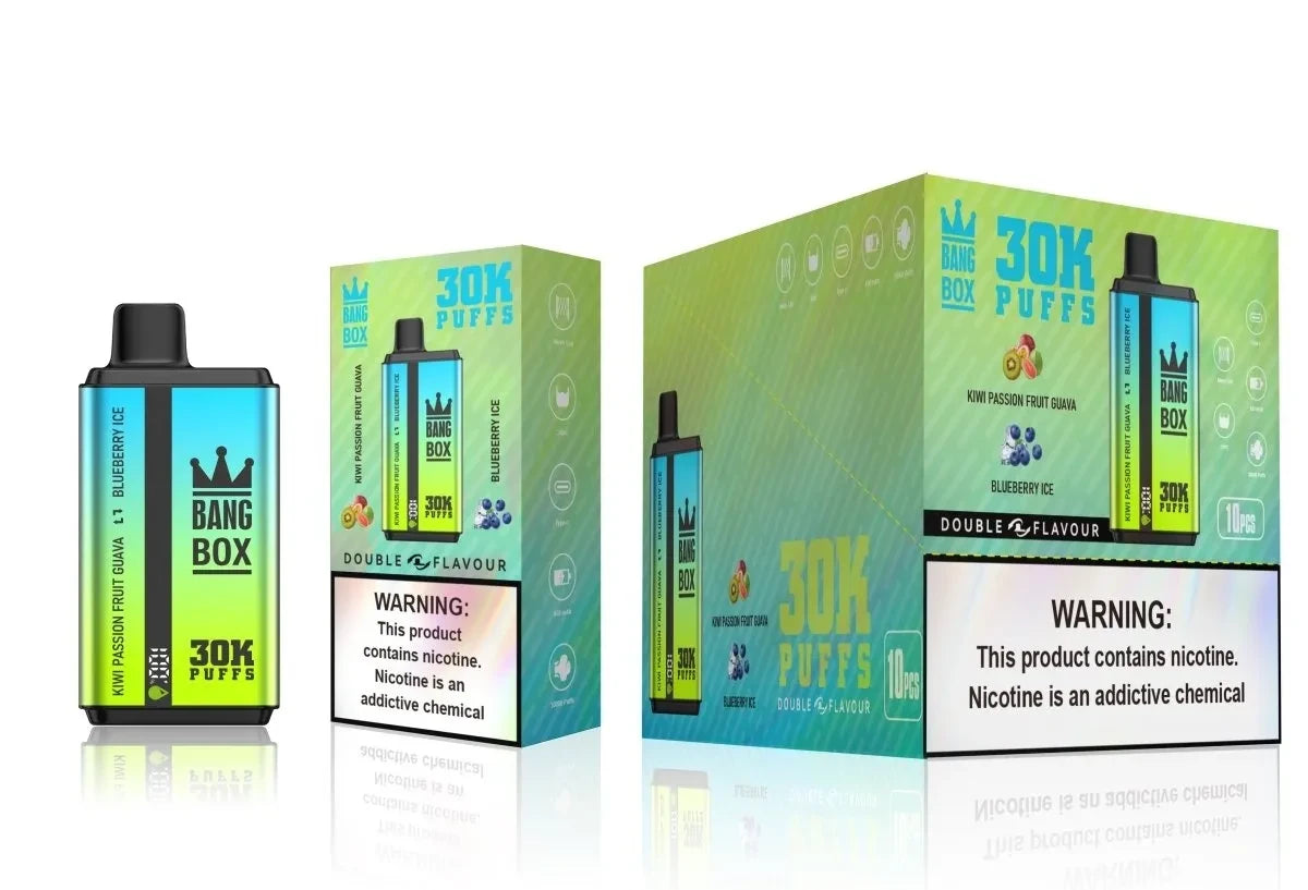 Bang Box 30000 Puffs Vape Recarregável - Design Ergonómico Compacto com Porta Type-C Carregamento Rápido