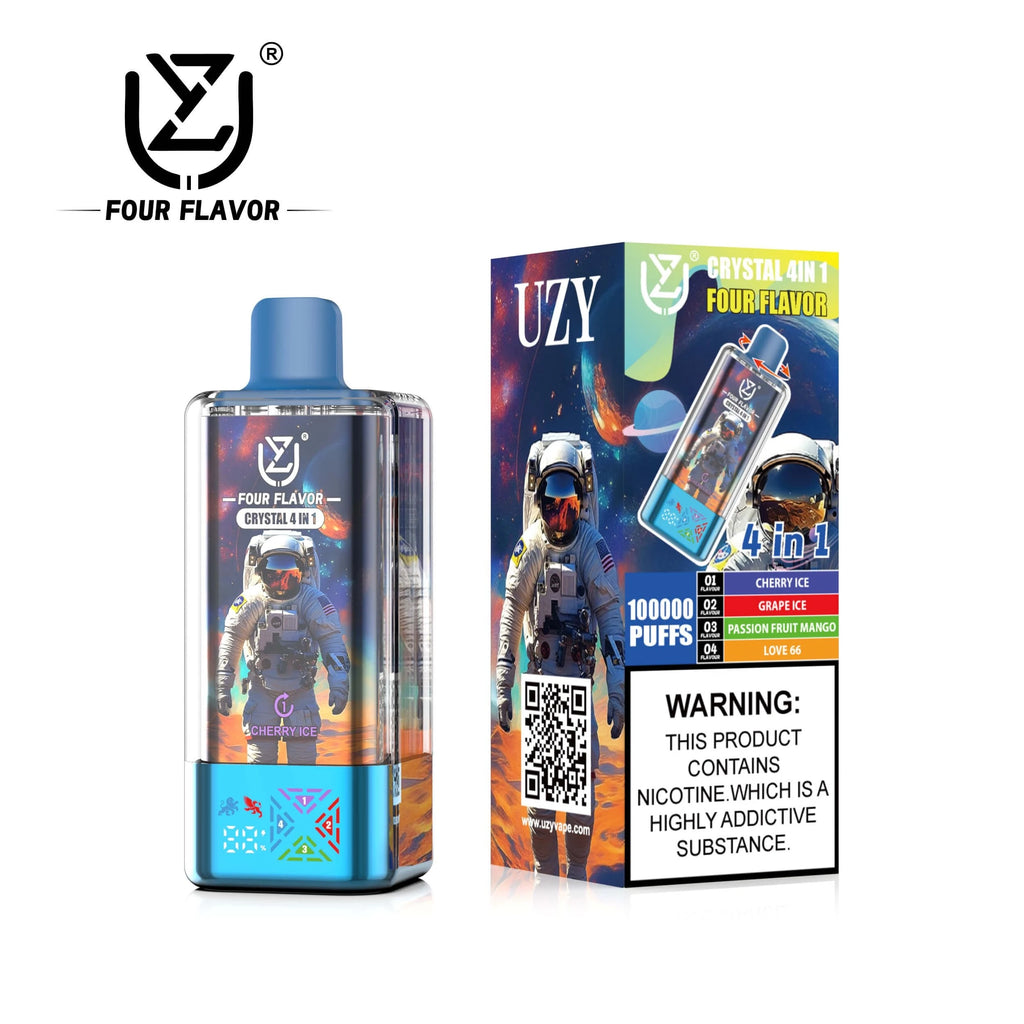 UZY 100.000 Puffs Crystal 4 em 1 - seleção de combinações de sabores para Portugal