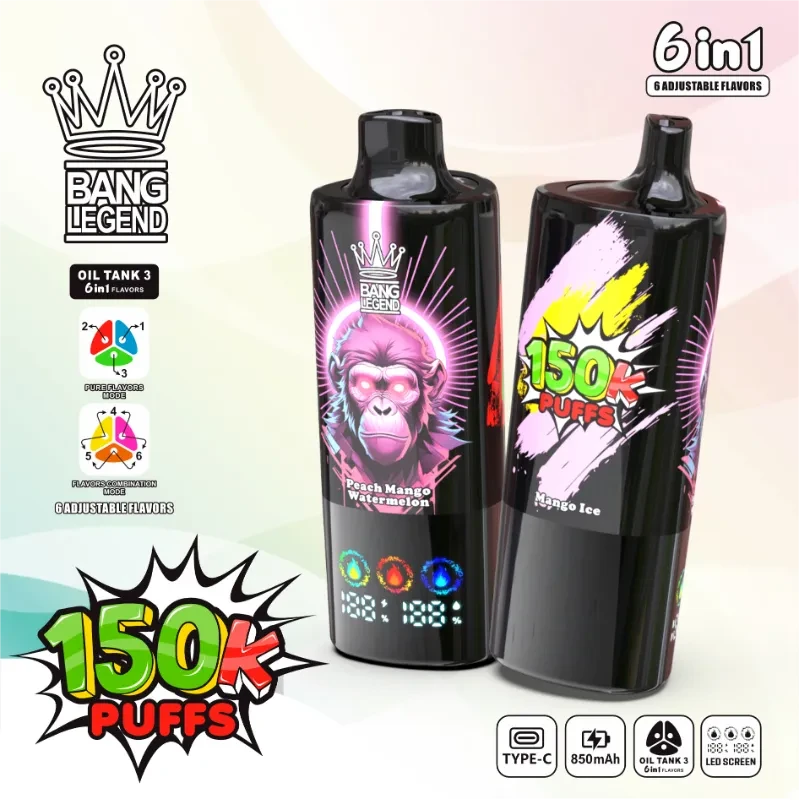 Bang Legend 150K Recarregável USB-C Bateria 850mAh Portugal