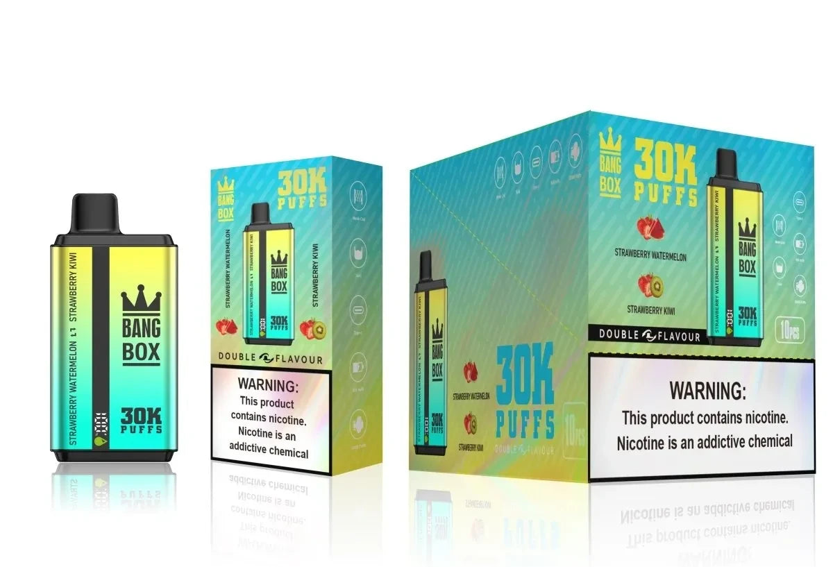 Bang Box 30000 Puffs Vape Recarregável - Especificações Técnicas Bateria 850mAh Mesh Coil Ecrã LED