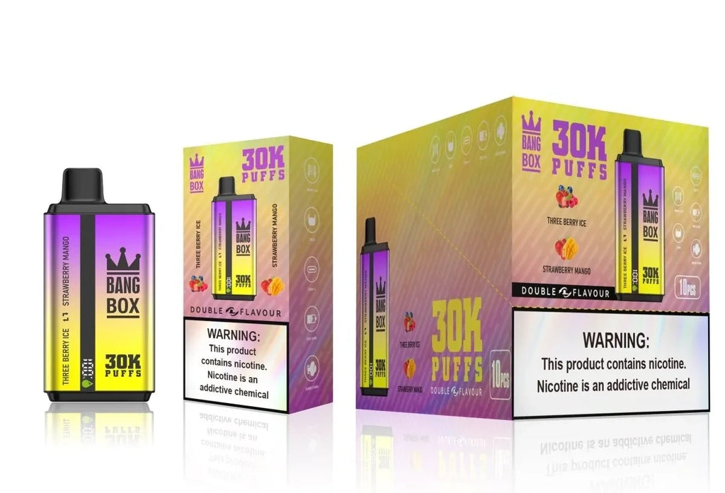 Bang Box 30000 Puffs Vape Recarregável - Tecnologia Mesh Coil para Vapor Denso e Sabor Intenso