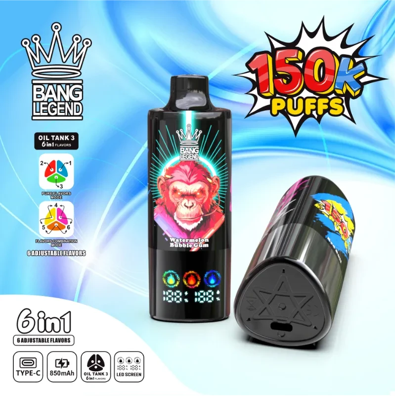 Bang Legend 150K Sabores Melancia Mirtilo Morango Pêssego Portugal