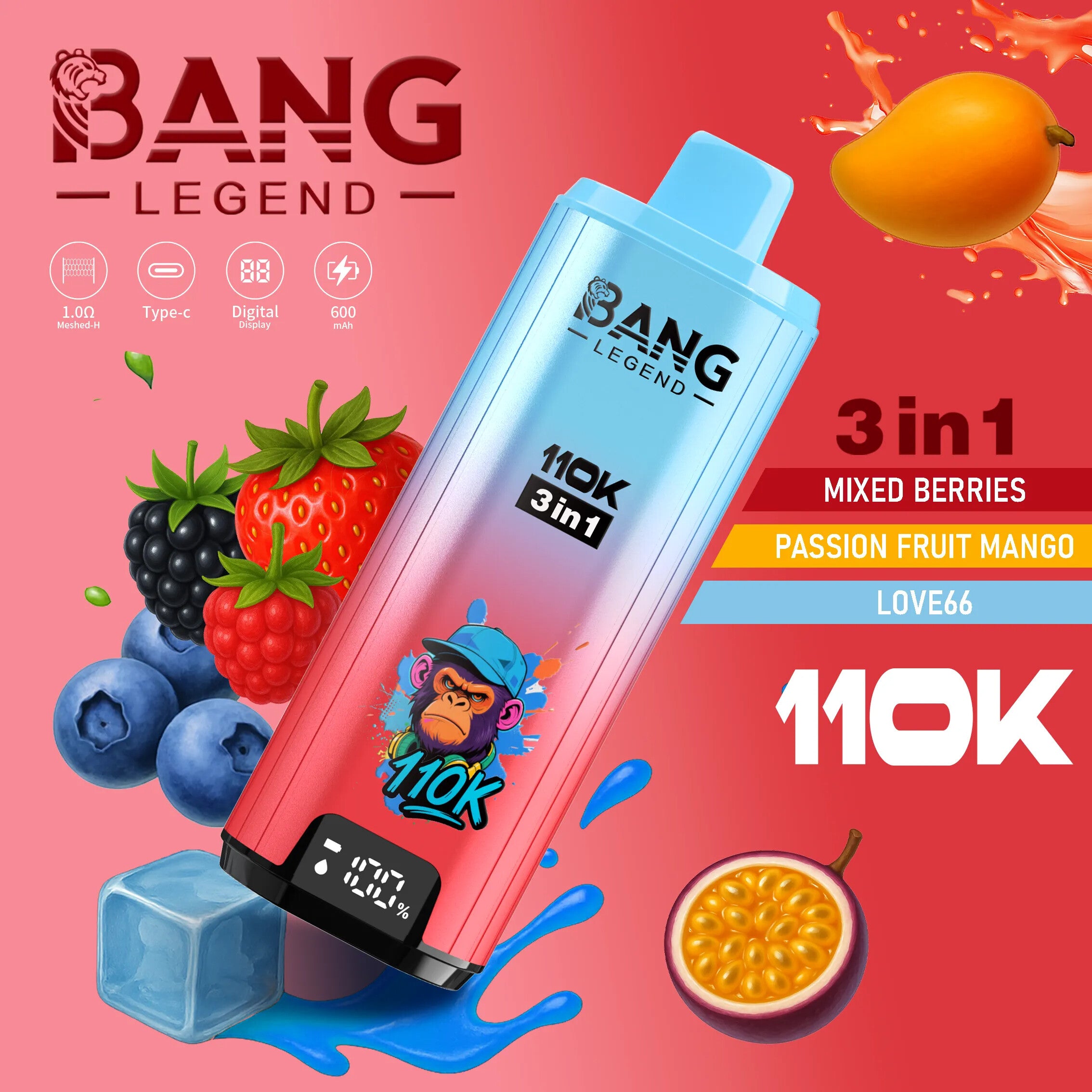 Bang Legend 110K Puffs Pagamento na Entrega COD via CTT Portugal