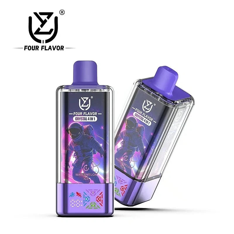 UZY 100.000 Puffs Crystal 4 em 1 - vape descartável recarregável com 10 combinações de sabores