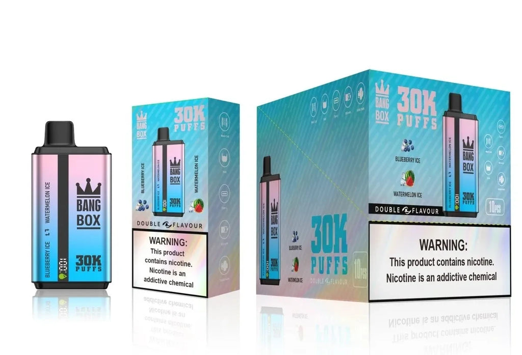 Bang Box 30000 Puffs Vape Recarregável - Bateria 850mAh Longa Duração com Indicador LED