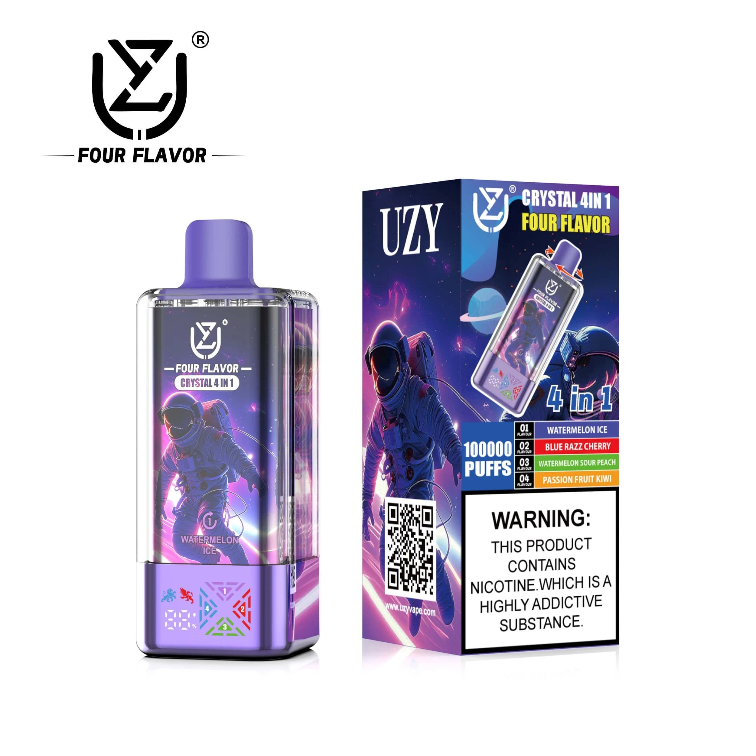 UZY 100.000 Puffs Crystal 4 em 1 - vape com pagamento na entrega em Portugal