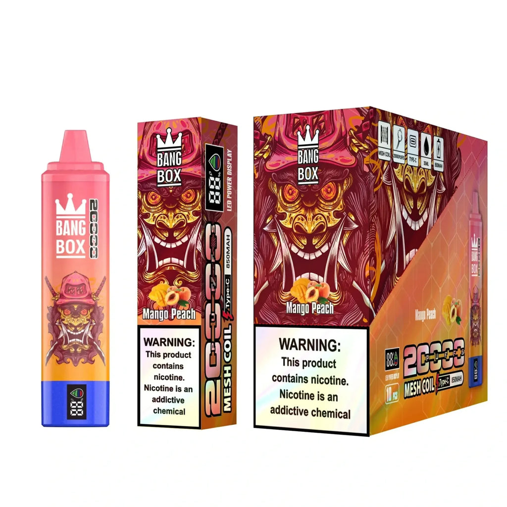 Bang Box 20000 Puffs Vape Recarregável - Caixa Display 10 Unidades para Compra em Quantidade
